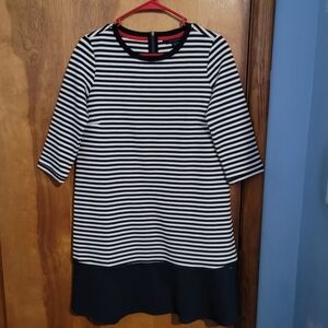 Tommy Hilfiger Black and White Striped Mini Dress
